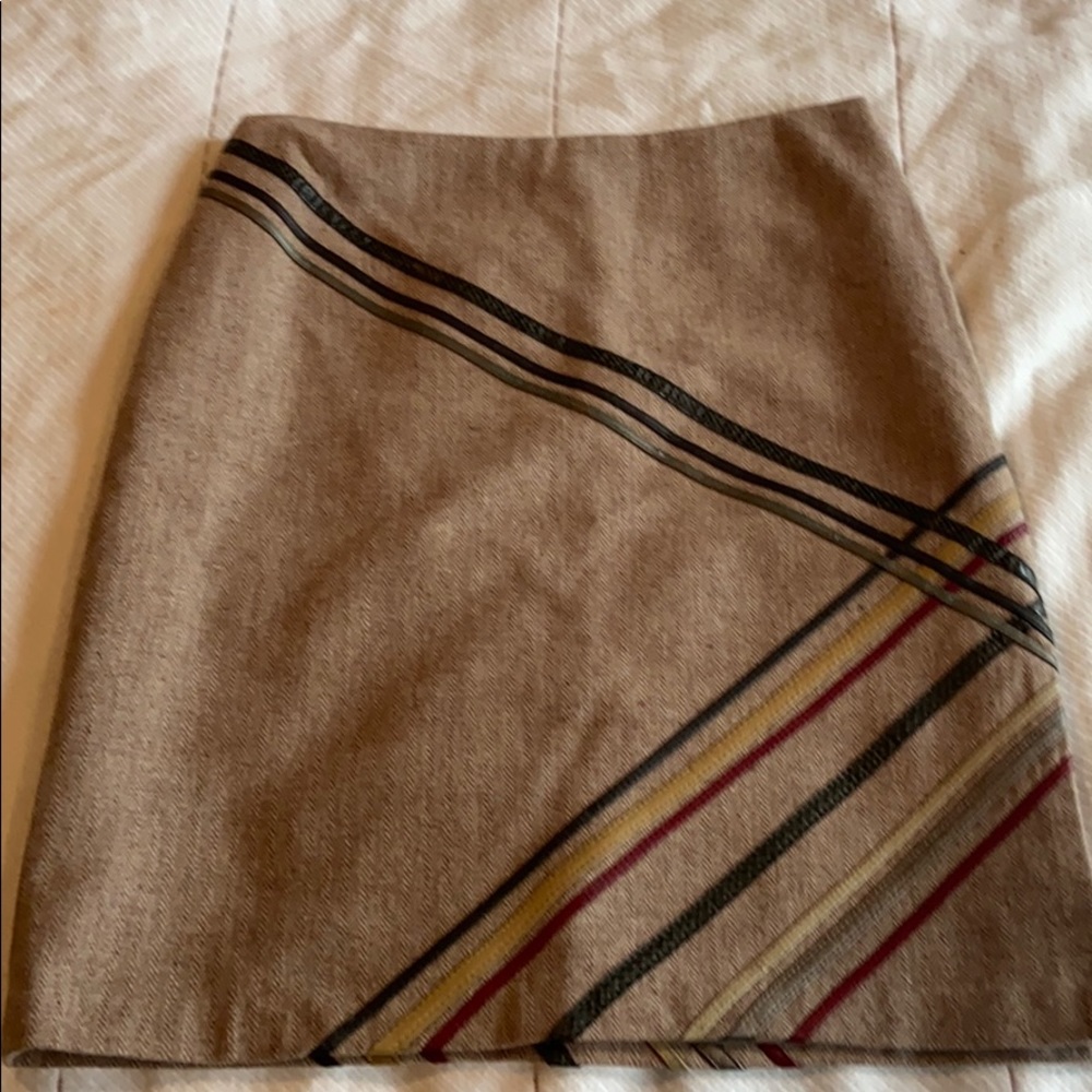 Express wool pencil skirt with side slit